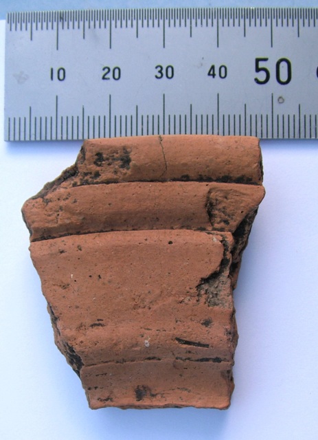 Roman Pottery find, Pos fragment of large platter Holmer Green, Stuart King image