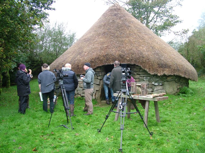 Stuart King filming BBC doc re 4000 BC  Bronze Age  cist burial,  Dartmoor, Oct 2013-- (2)