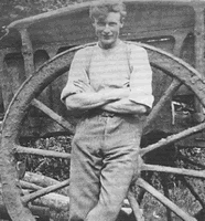 Chair bodger Reg Tilbury as a young man