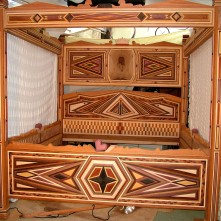 Raymond Harvey's wooden bed